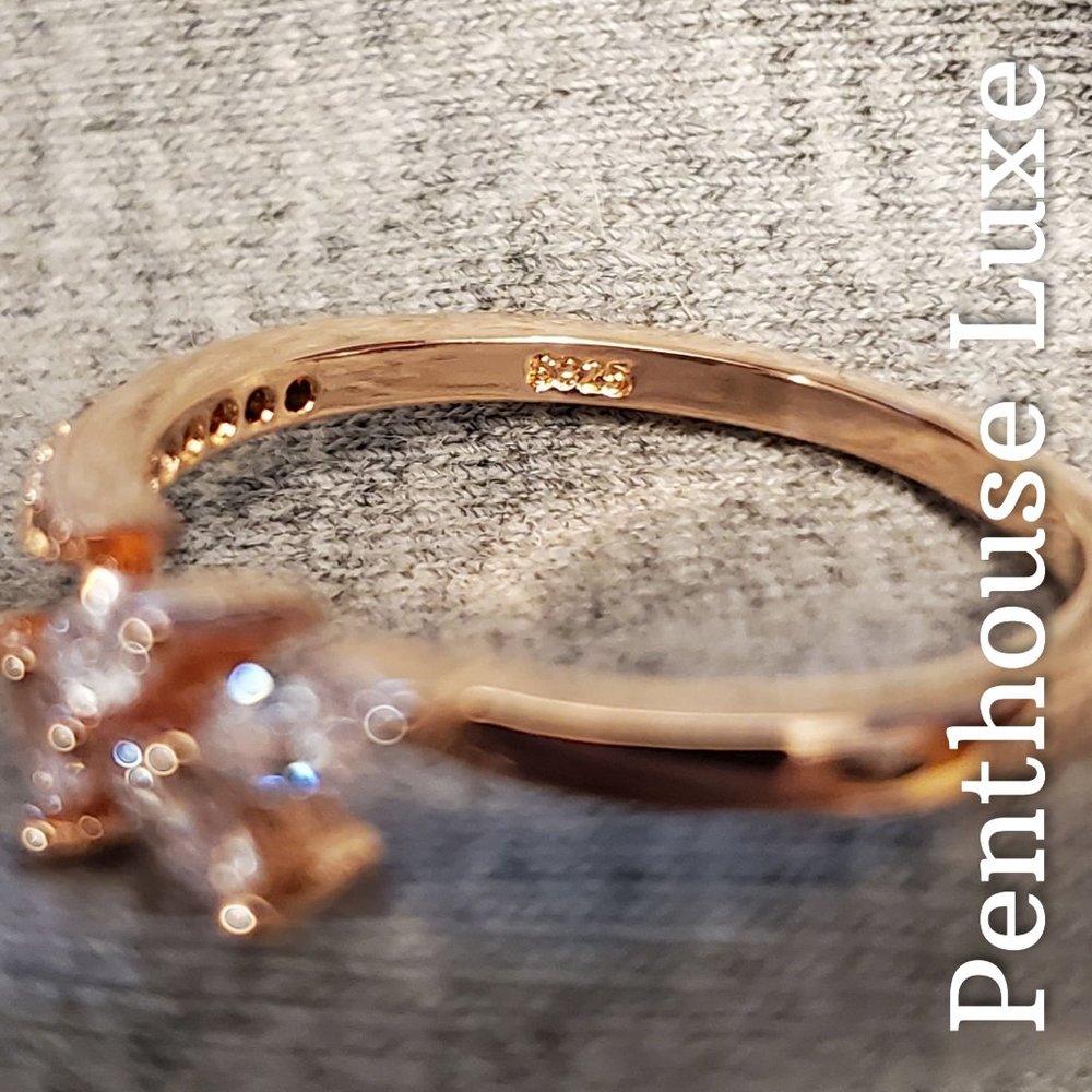 FINAL RESTOCK!! Rose Gold Dainty Marquise Leaf & Branch Ring - Picture 6 of 7